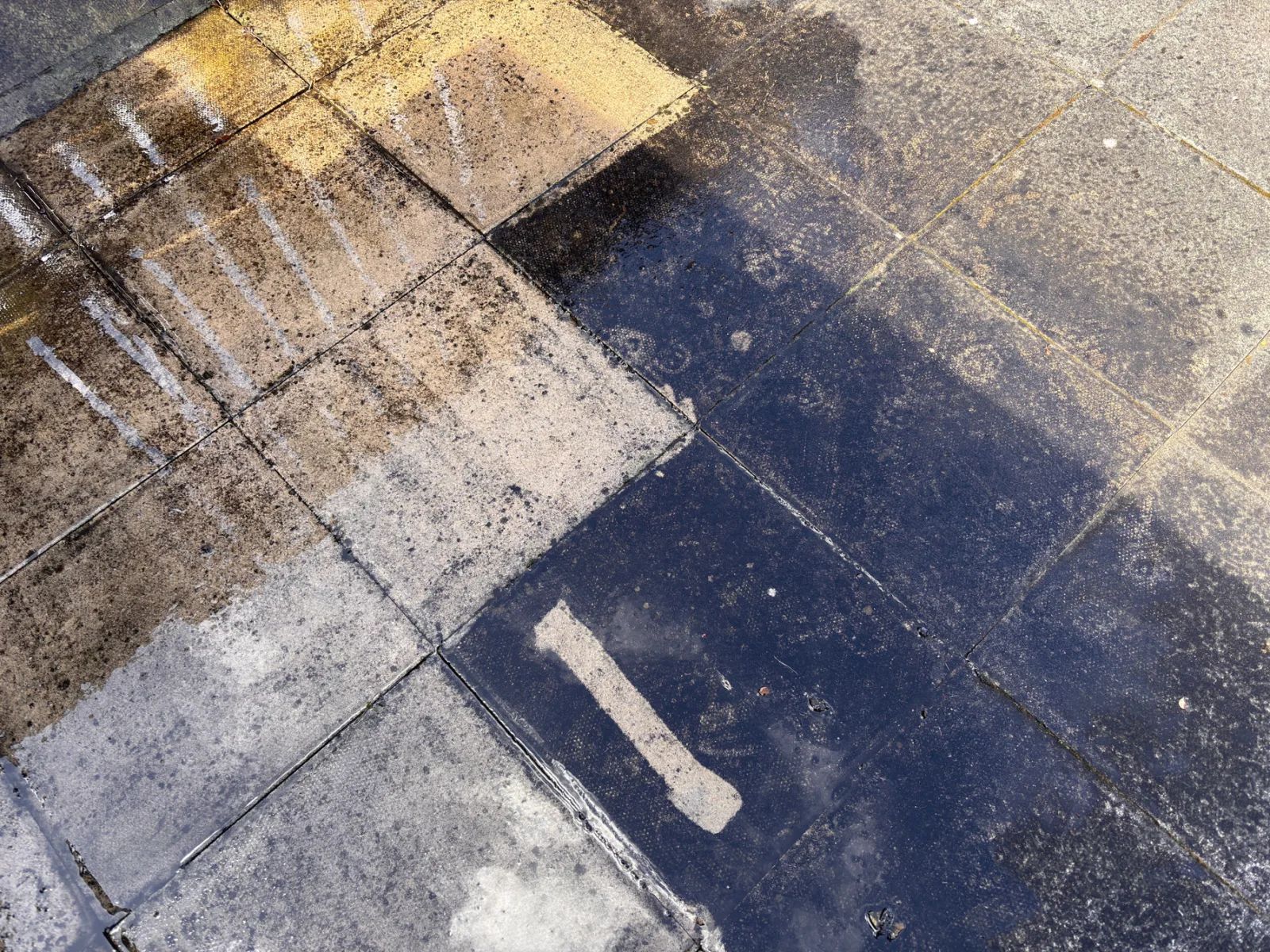 Pavement clean result