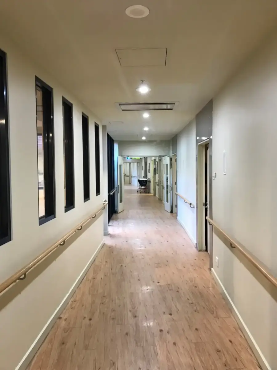 Commercial hallway lighting and ceiling upgrade